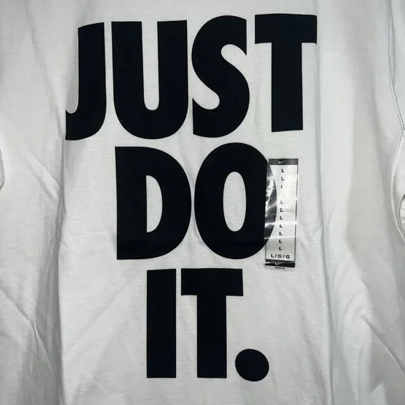 Nike Tee Sportswear Just Do It. Logo White Men’s Large - Picture 3 of 9